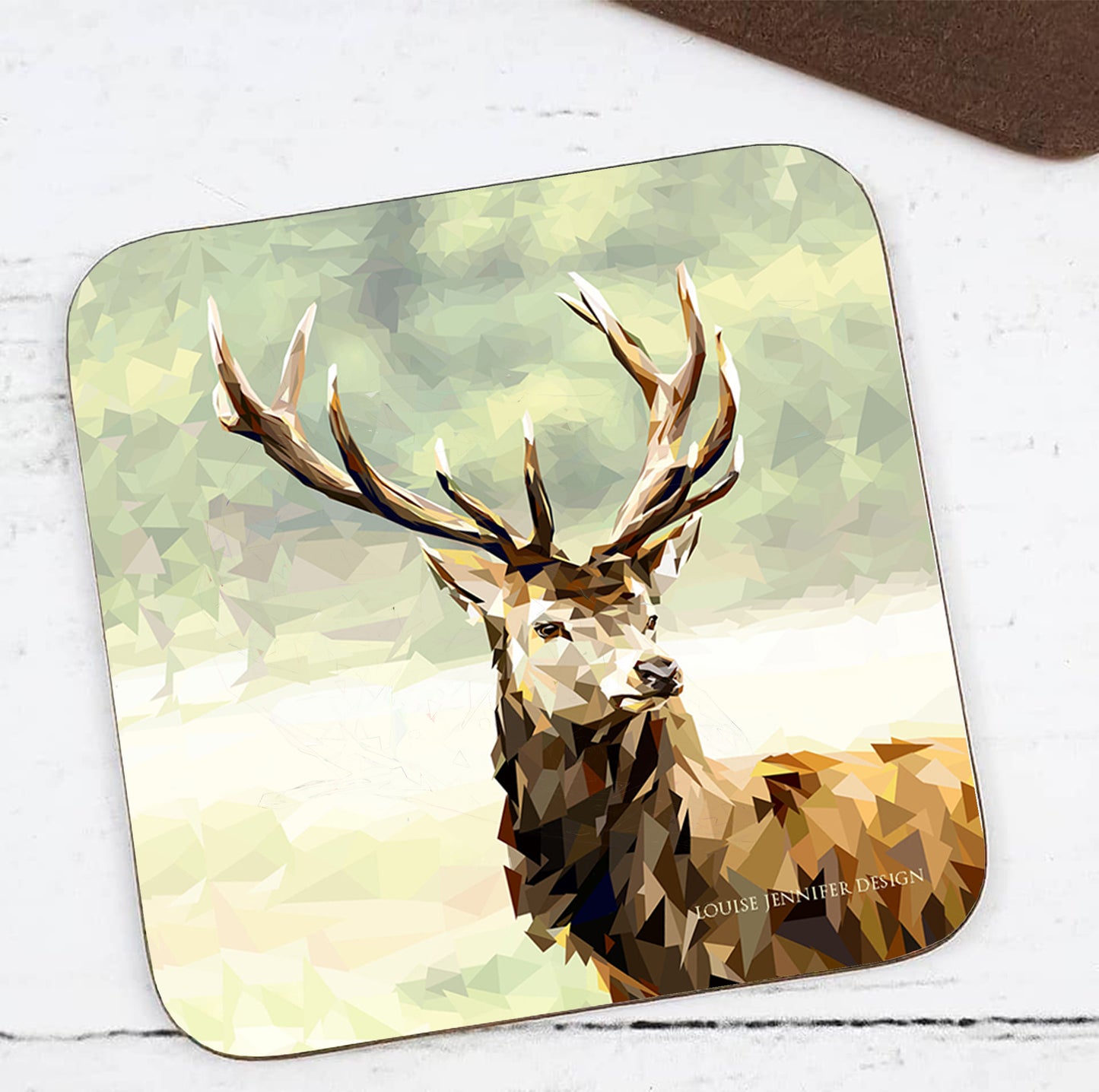 RED STAG hardwood coaster