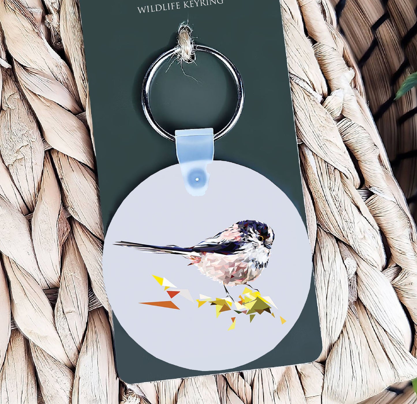 Long-tailed tit bird illustration | Keyring | Accessories