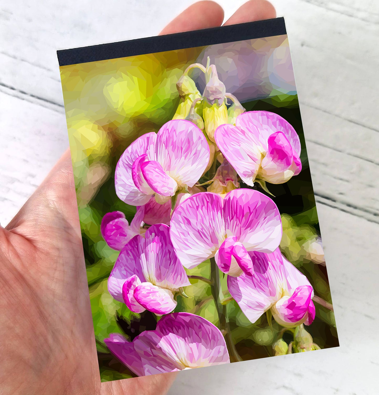 Sweet peas flower illustration | A7 mini notebook | Botanical