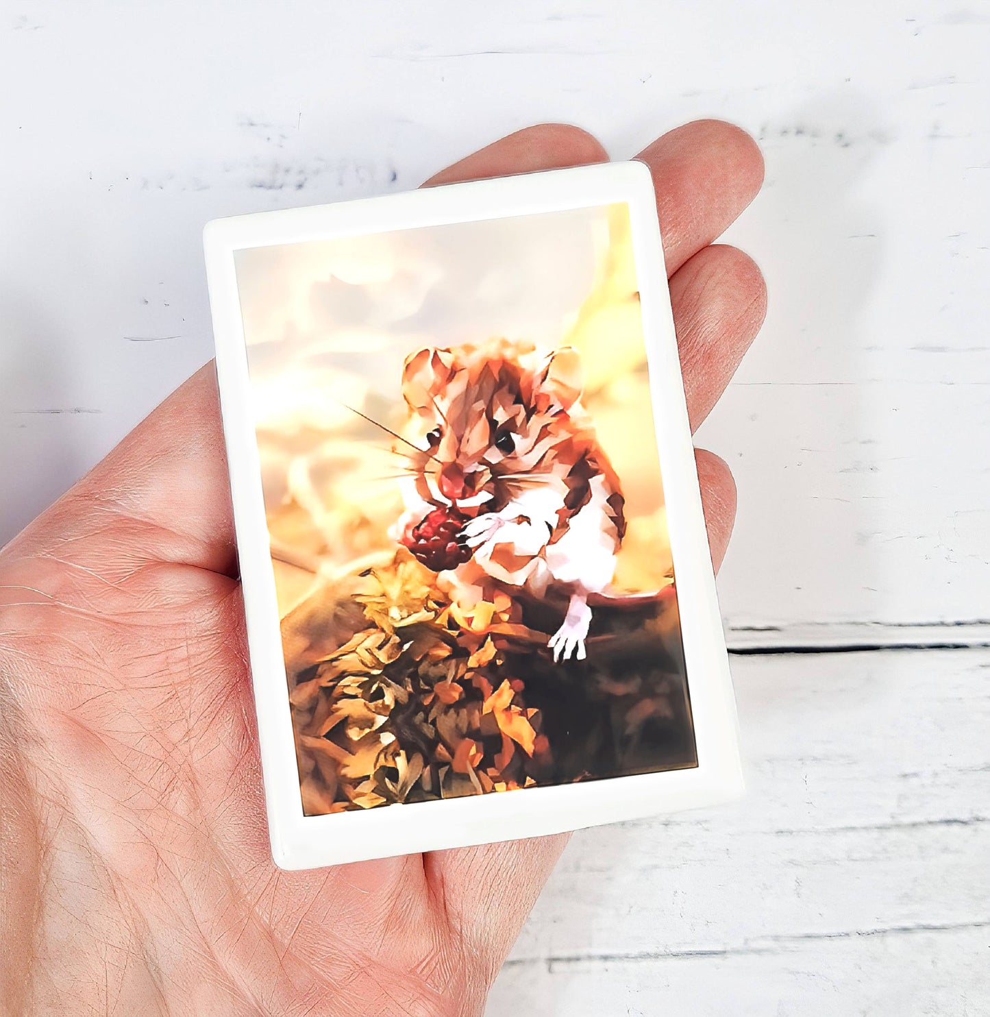 Field mouse illustration | Ceramic fridge magnet | Woodland creatures