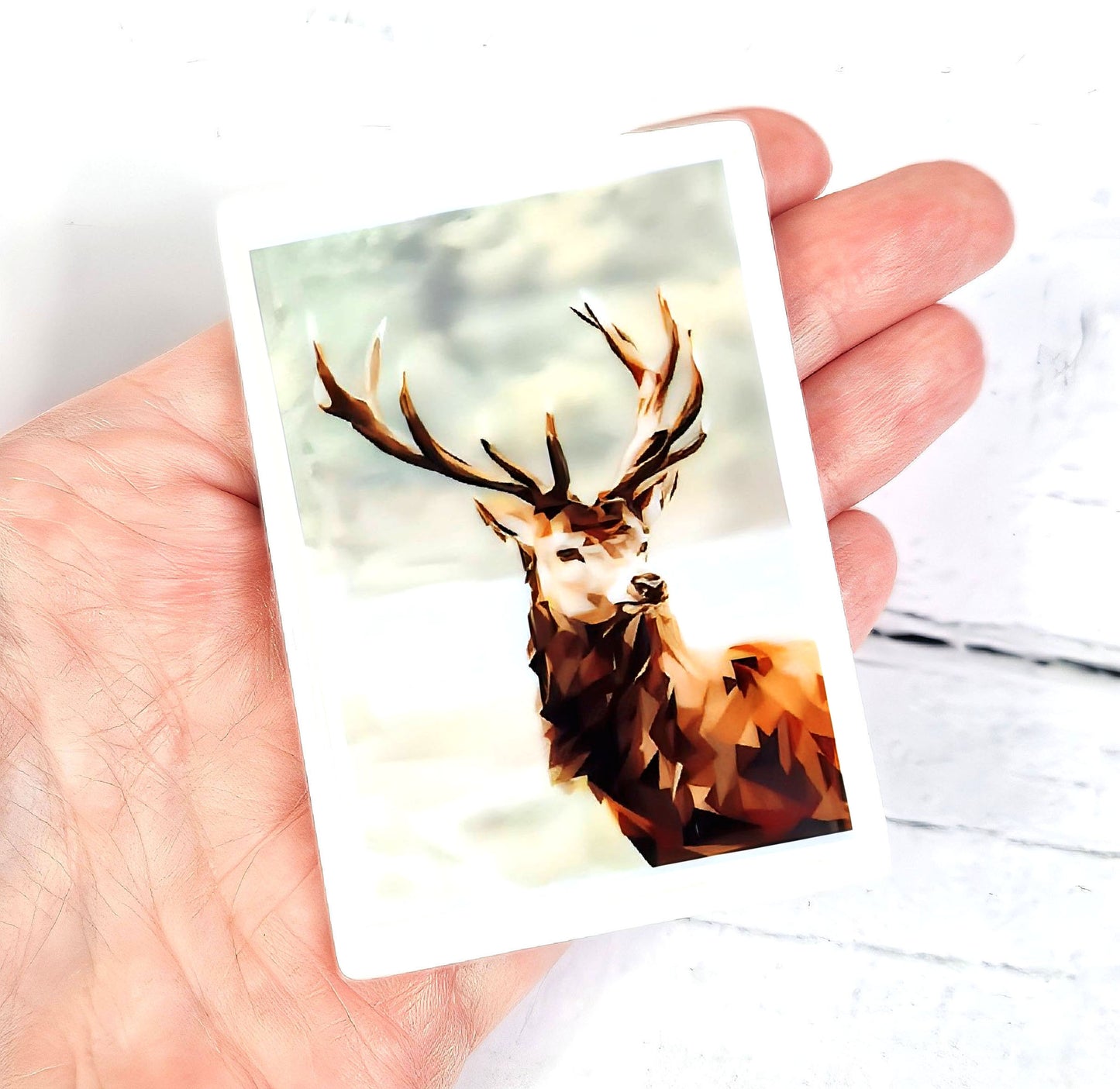 Red stag illustration | Ceramic fridge magnet | Scottish wildlife