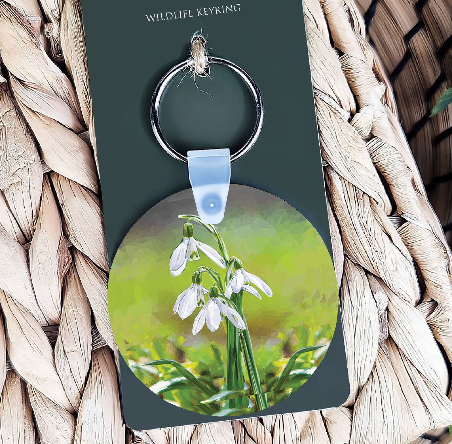 Snowdrop flower illustration | Keyring | Accessories