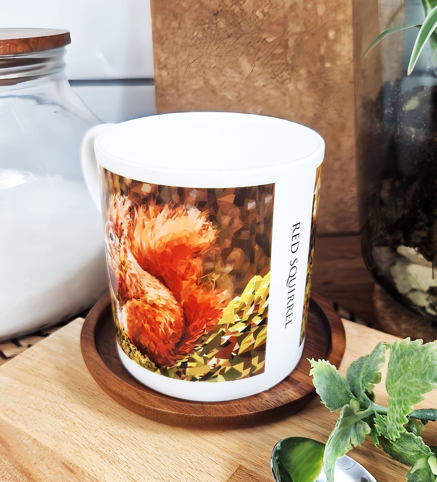 Red squirrel illustration | Bone China mug | Woodland animals