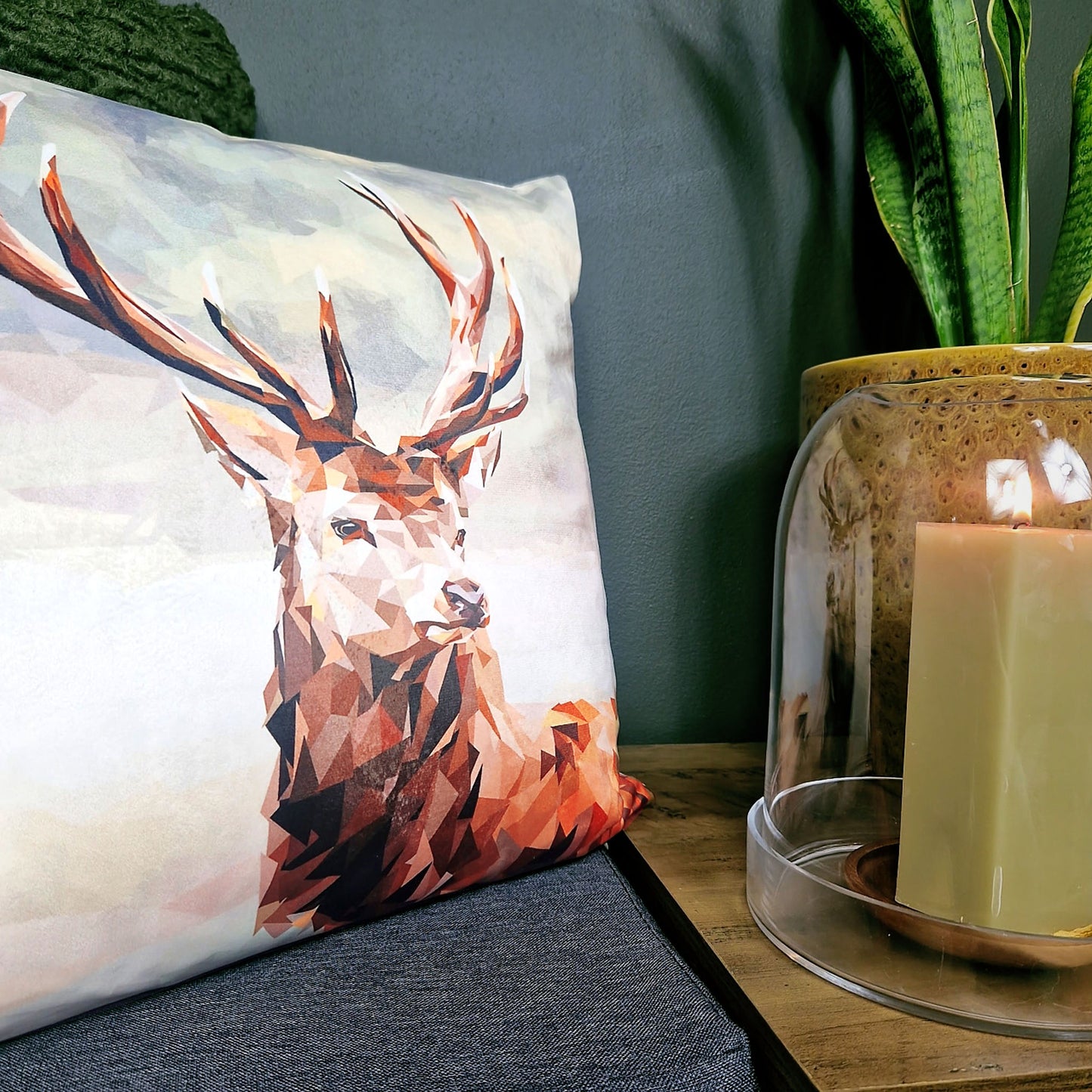 RED STAG velvet cushion