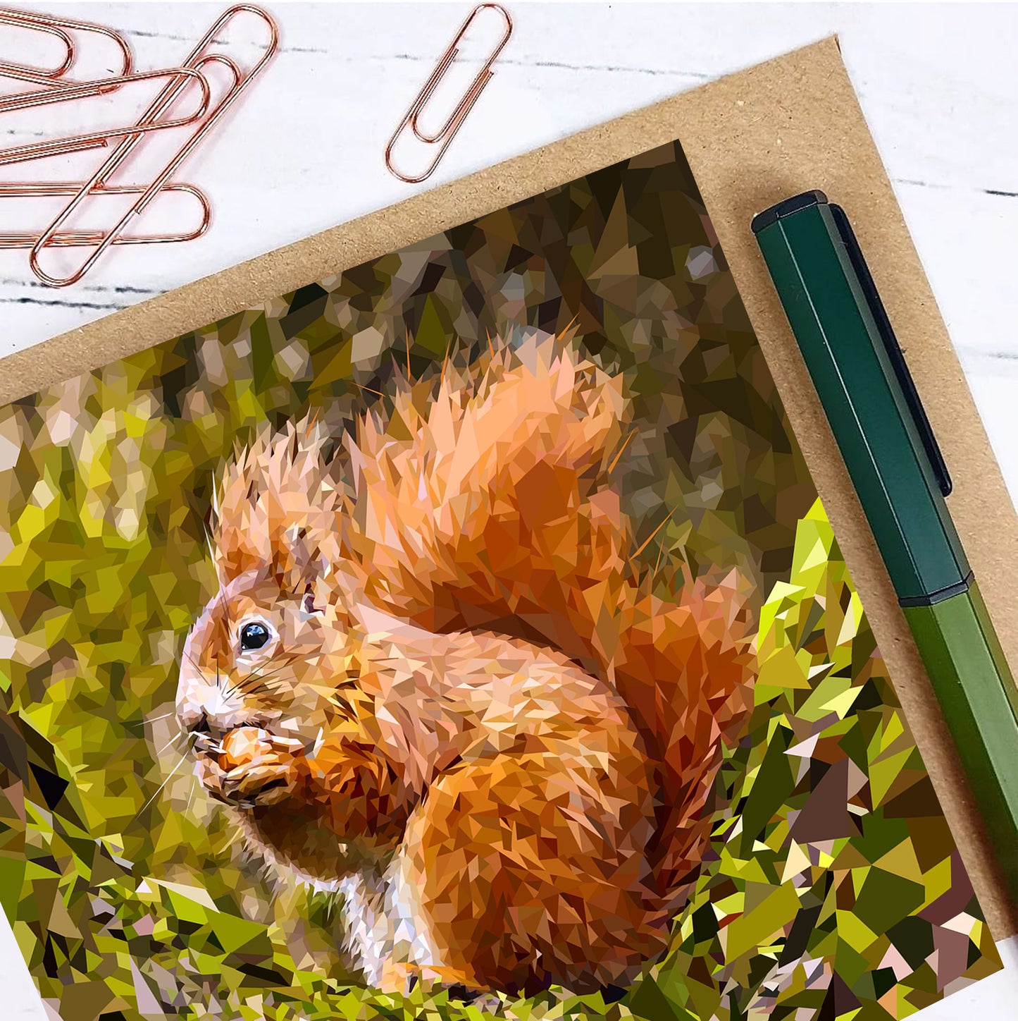 RED SQUIRREL greeting card *NEW