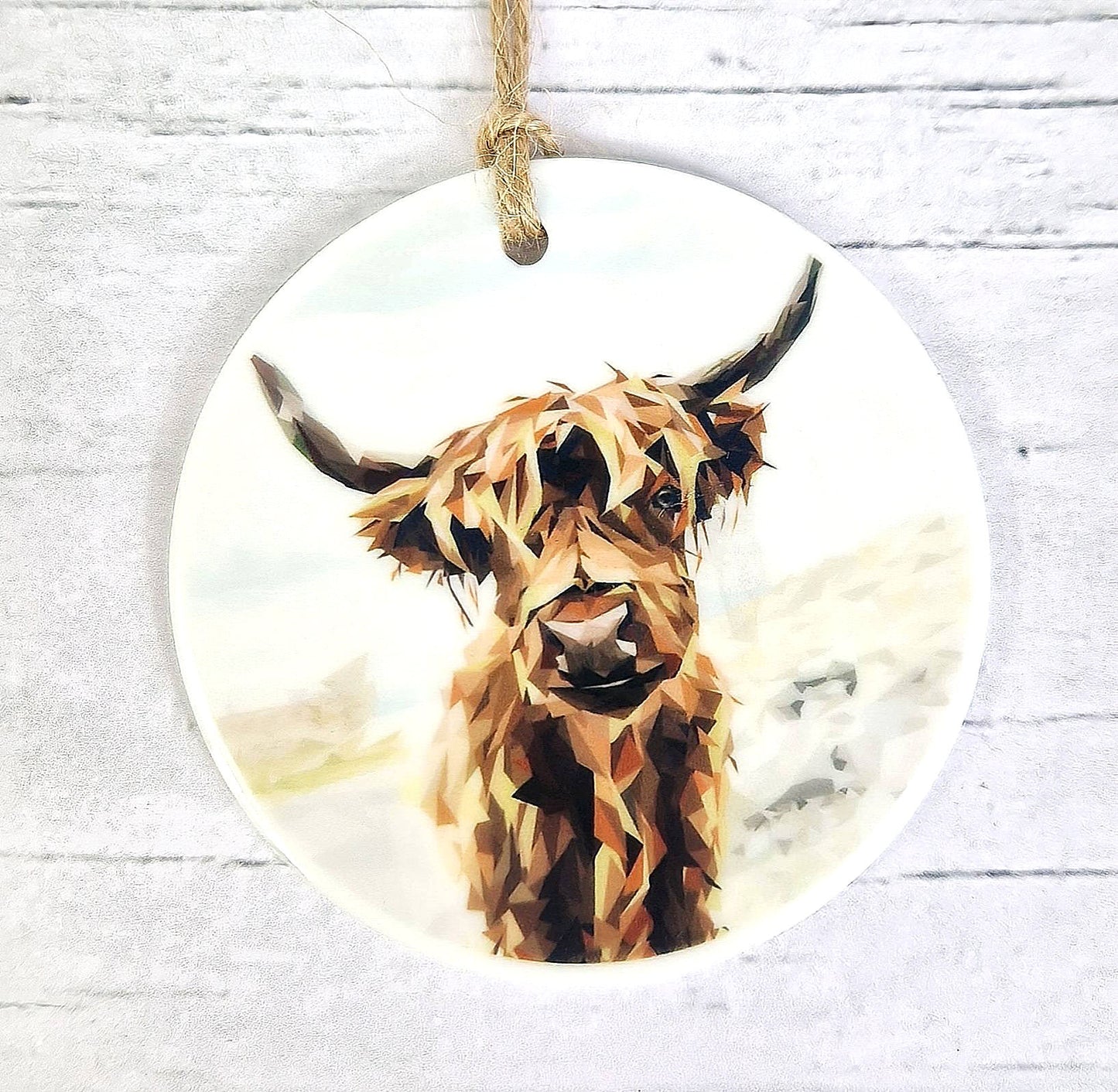 HIGHLAND COW ceramic decoration