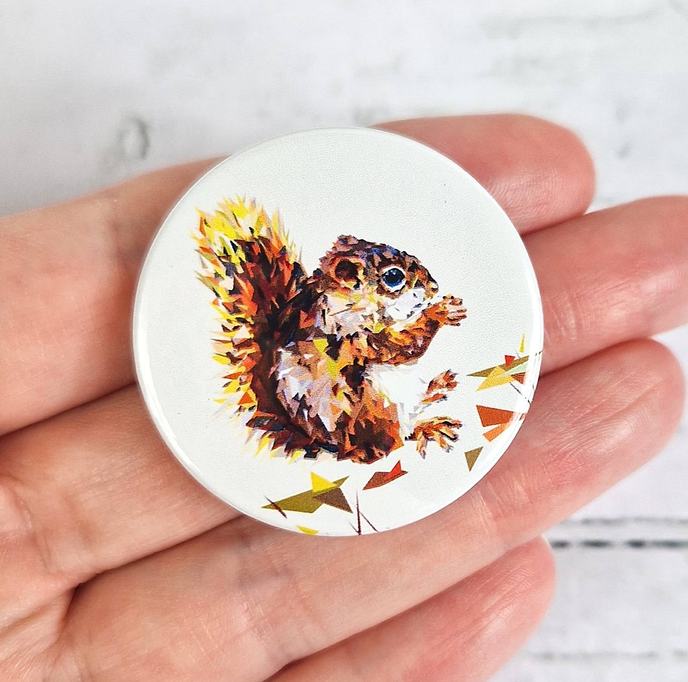 RED SQUIRREL pin badge