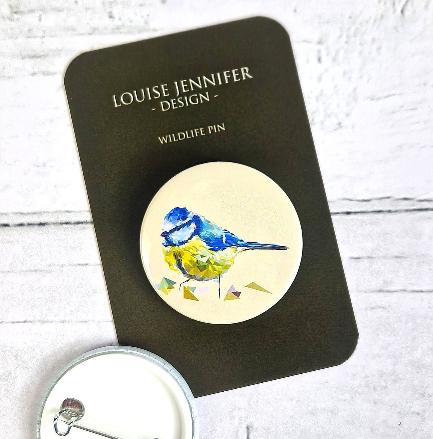 BLUE TIT pin badge