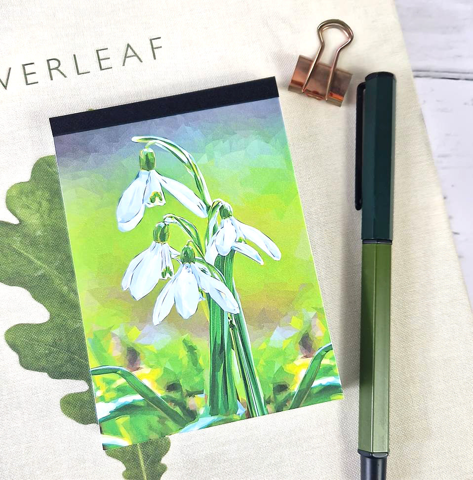 SNOWDROPS illustrated mini notebook