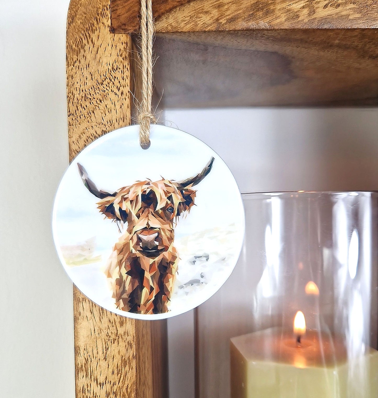 HIGHLAND COW ceramic decoration