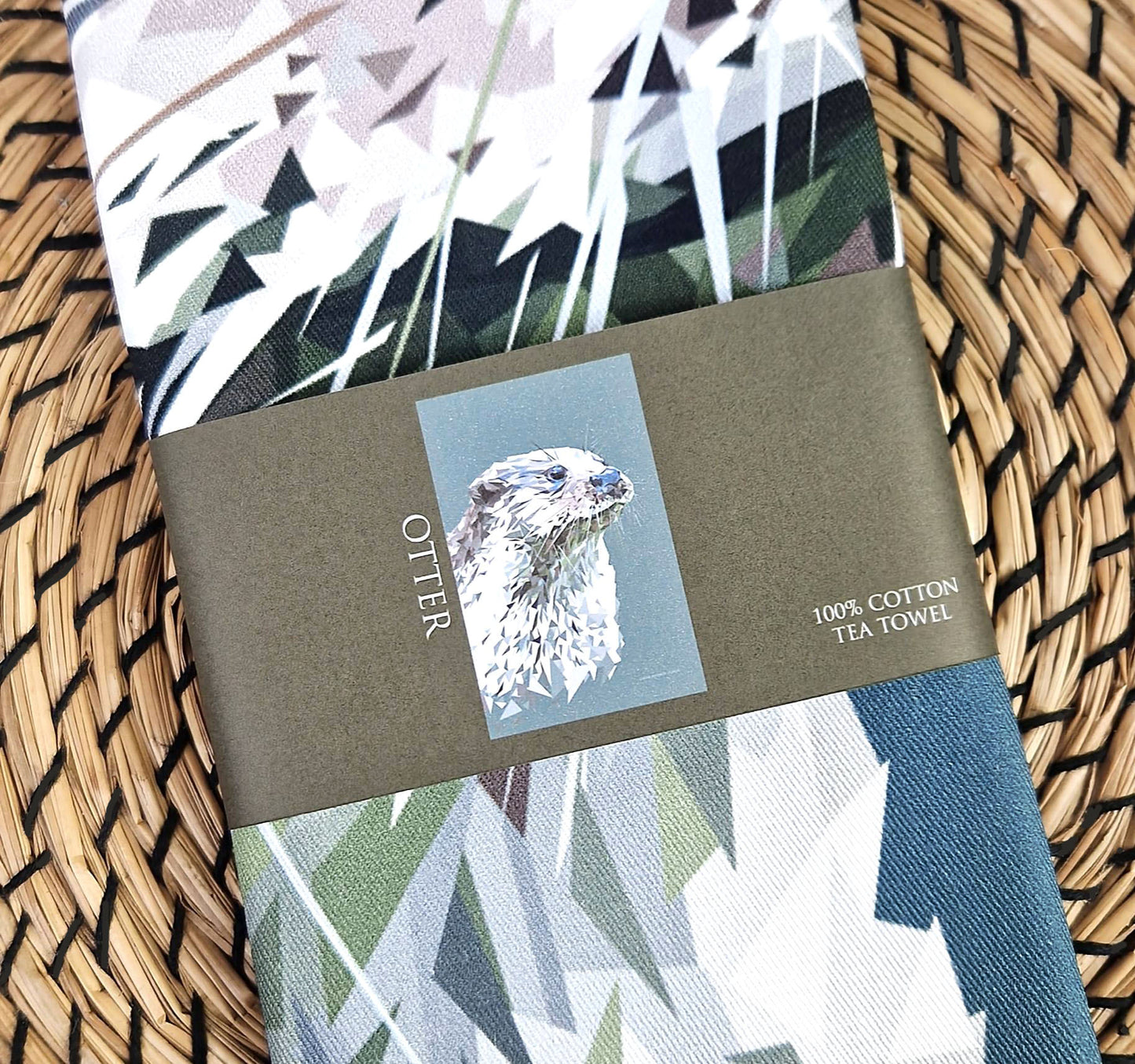 Otter cotton Tea Towel