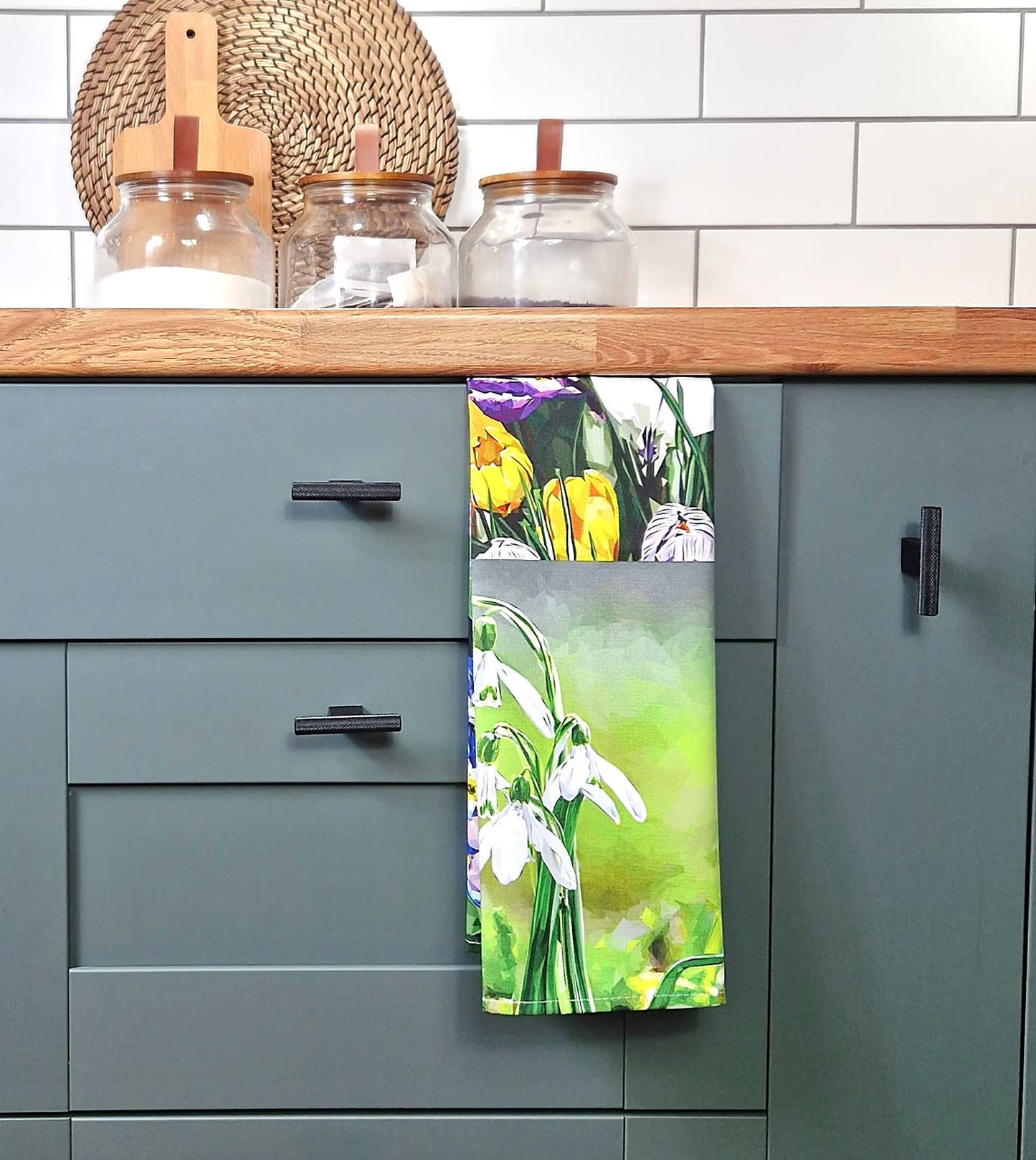 WILD FLOWERS cotton Tea Towel
