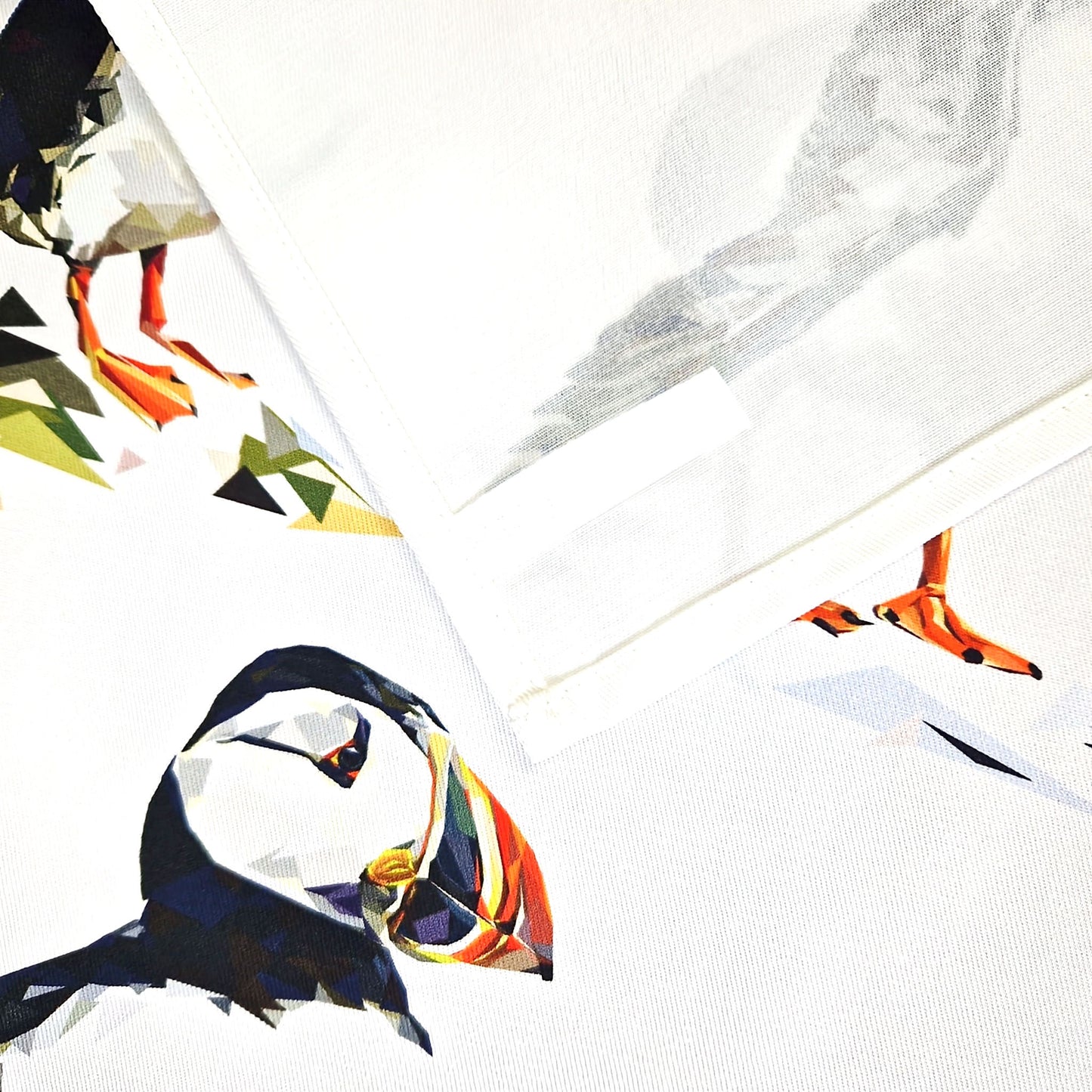ATLANTIC PUFFIN MIX cotton tea towel