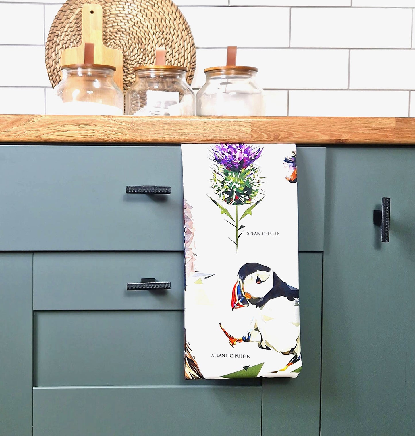 WILDLIFE OF SCOTLAND cotton tea towel