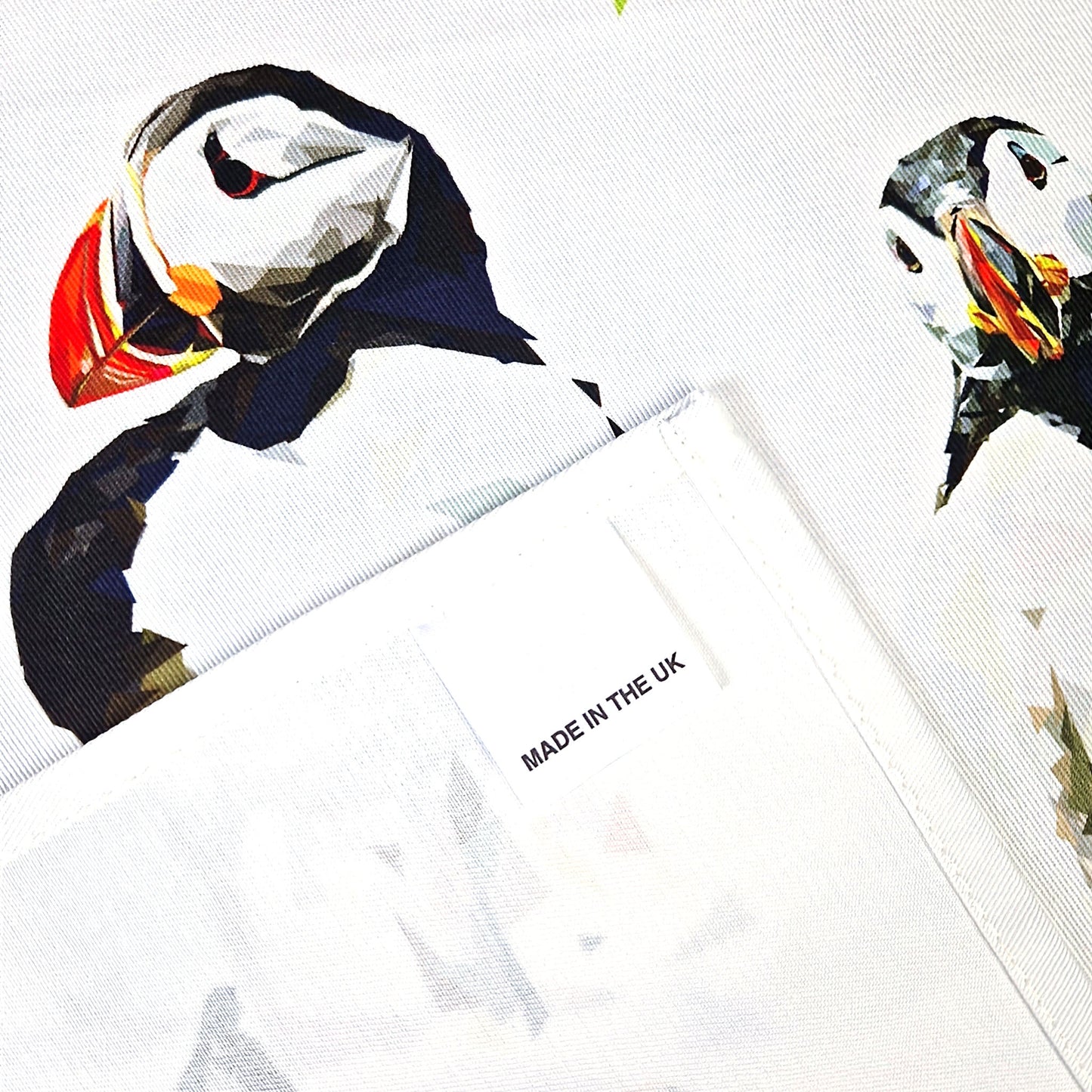 ATLANTIC PUFFIN MIX cotton tea towel