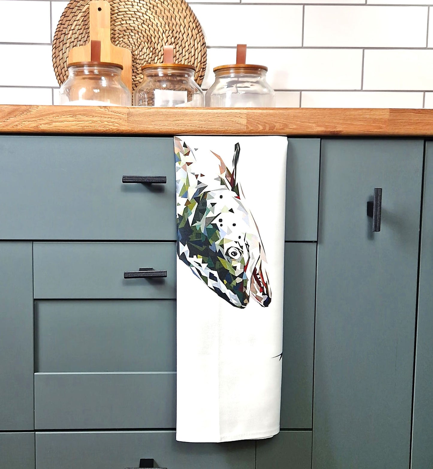 ATLANTIC SALMON cotton tea towel - 50% OFF APPLIED AT CHECKOUT
