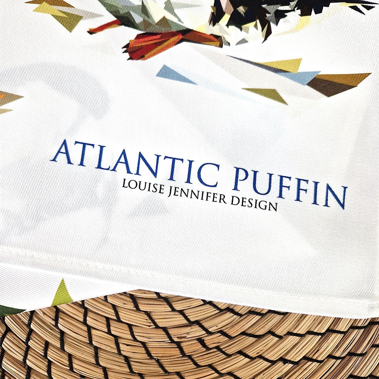 ATLANTIC PUFFIN MIX cotton tea towel