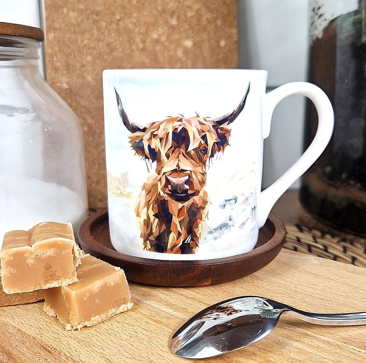 HIGHLAND COW illustrated mug *NEW