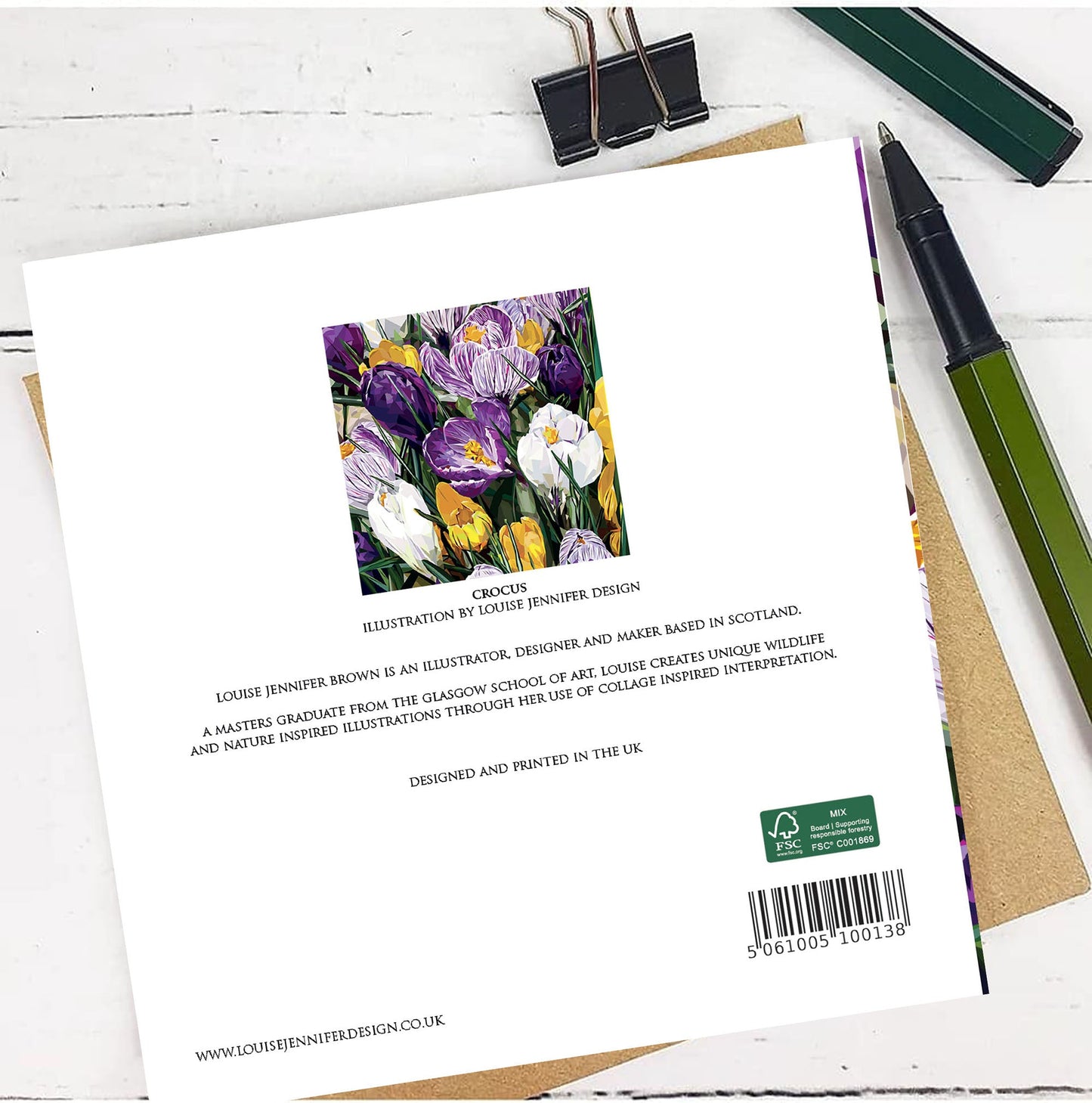 CROCUS seed greeting card