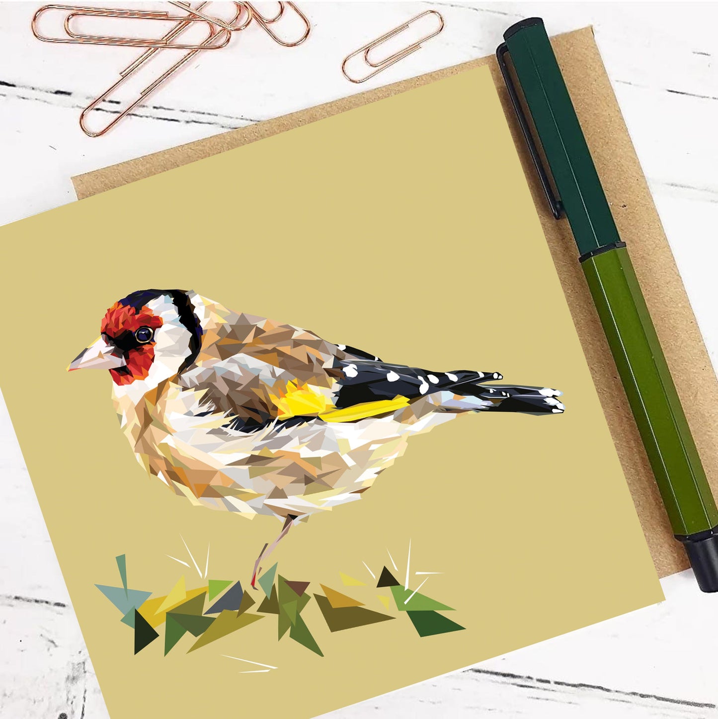 GOLDFINCH seed greeting card