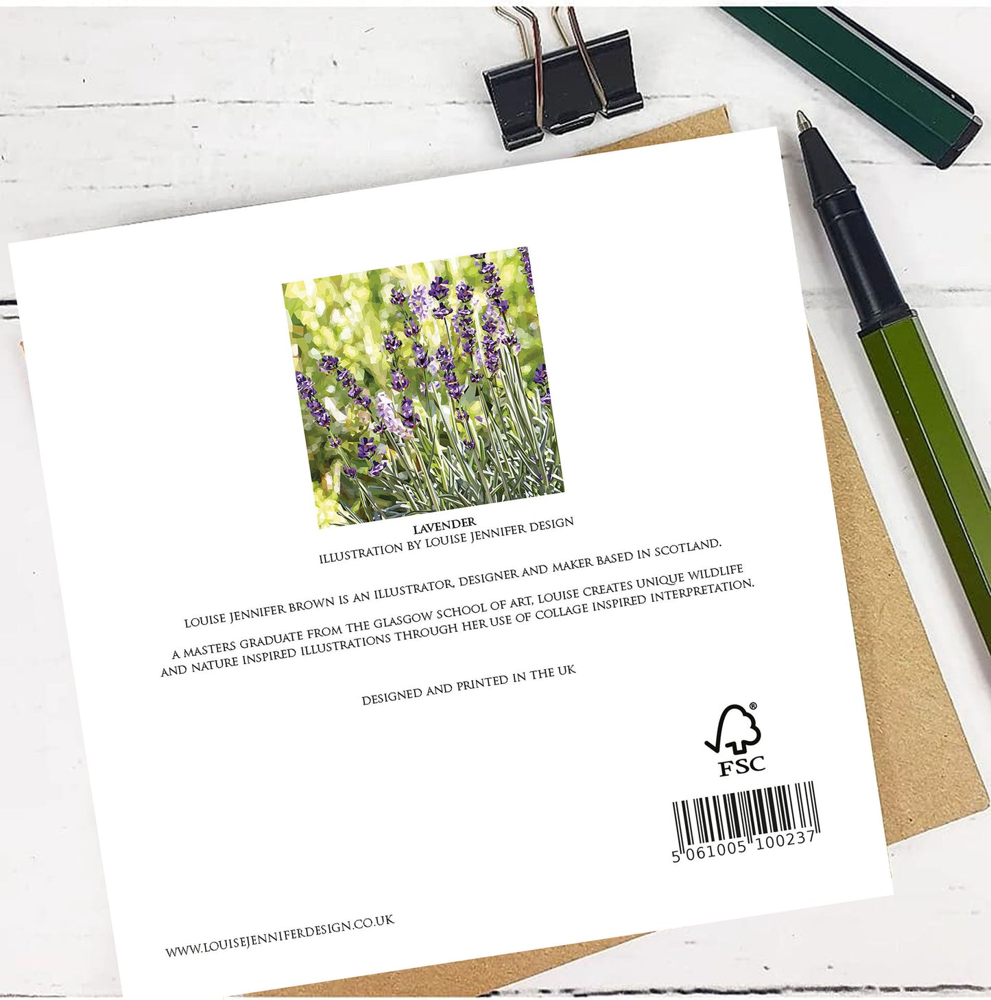 LAVENDER seed greeting card