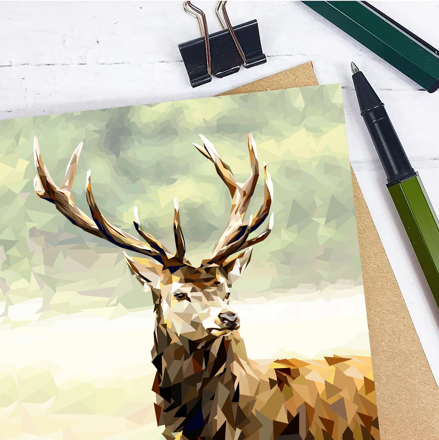 RED STAG greeting card
