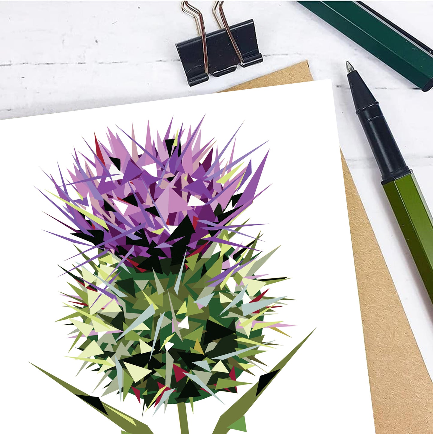 SPEAR THISTLE greeting card