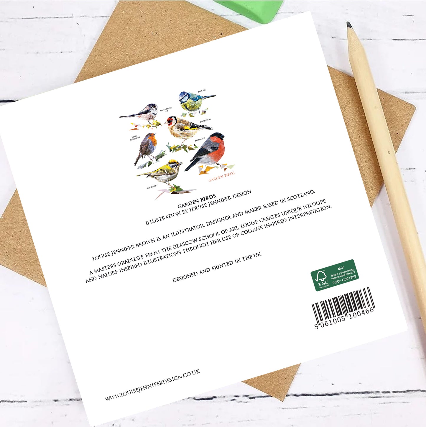 GARDEN BIRDS greeting card