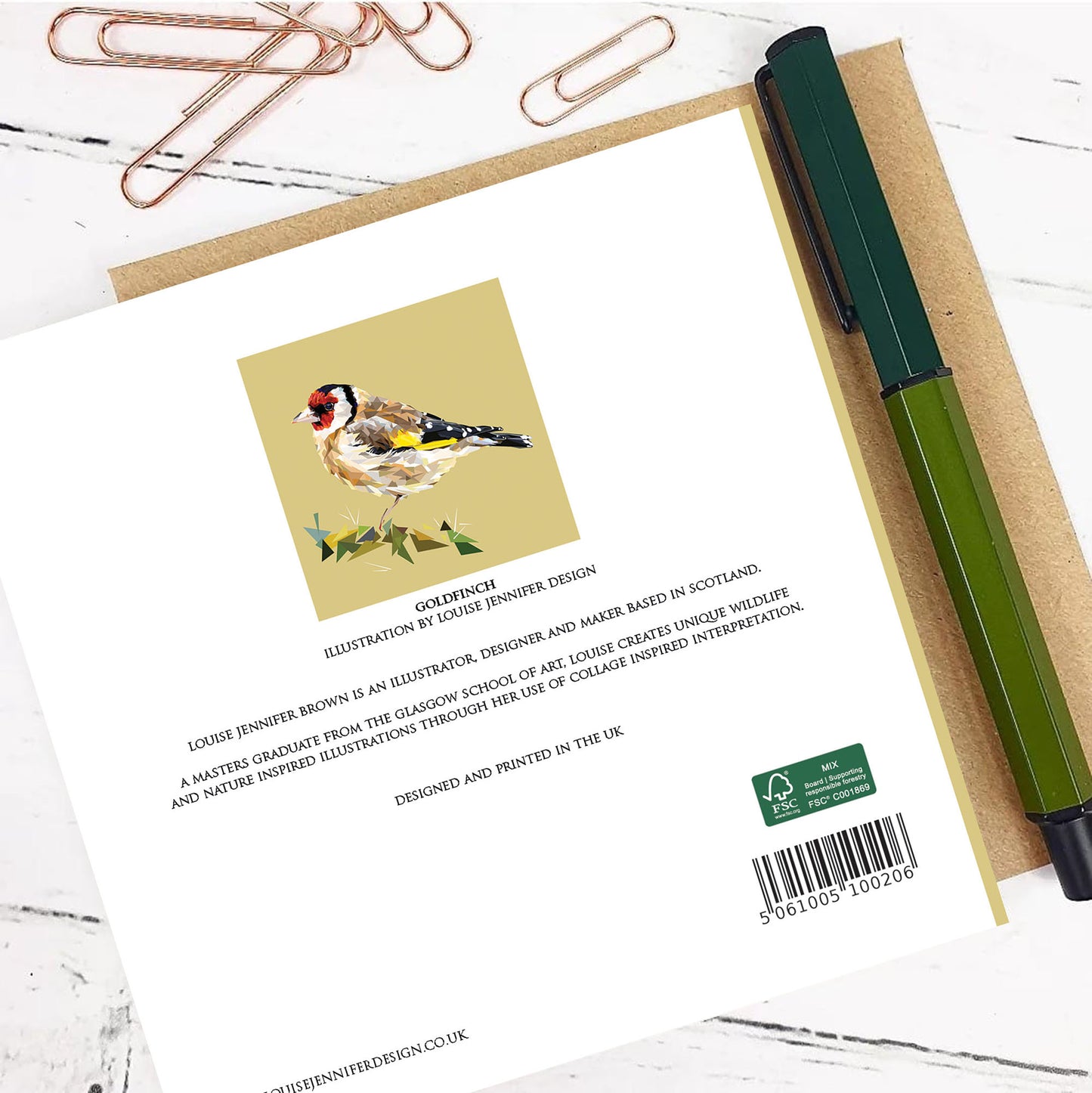 GOLDFINCH greeting card