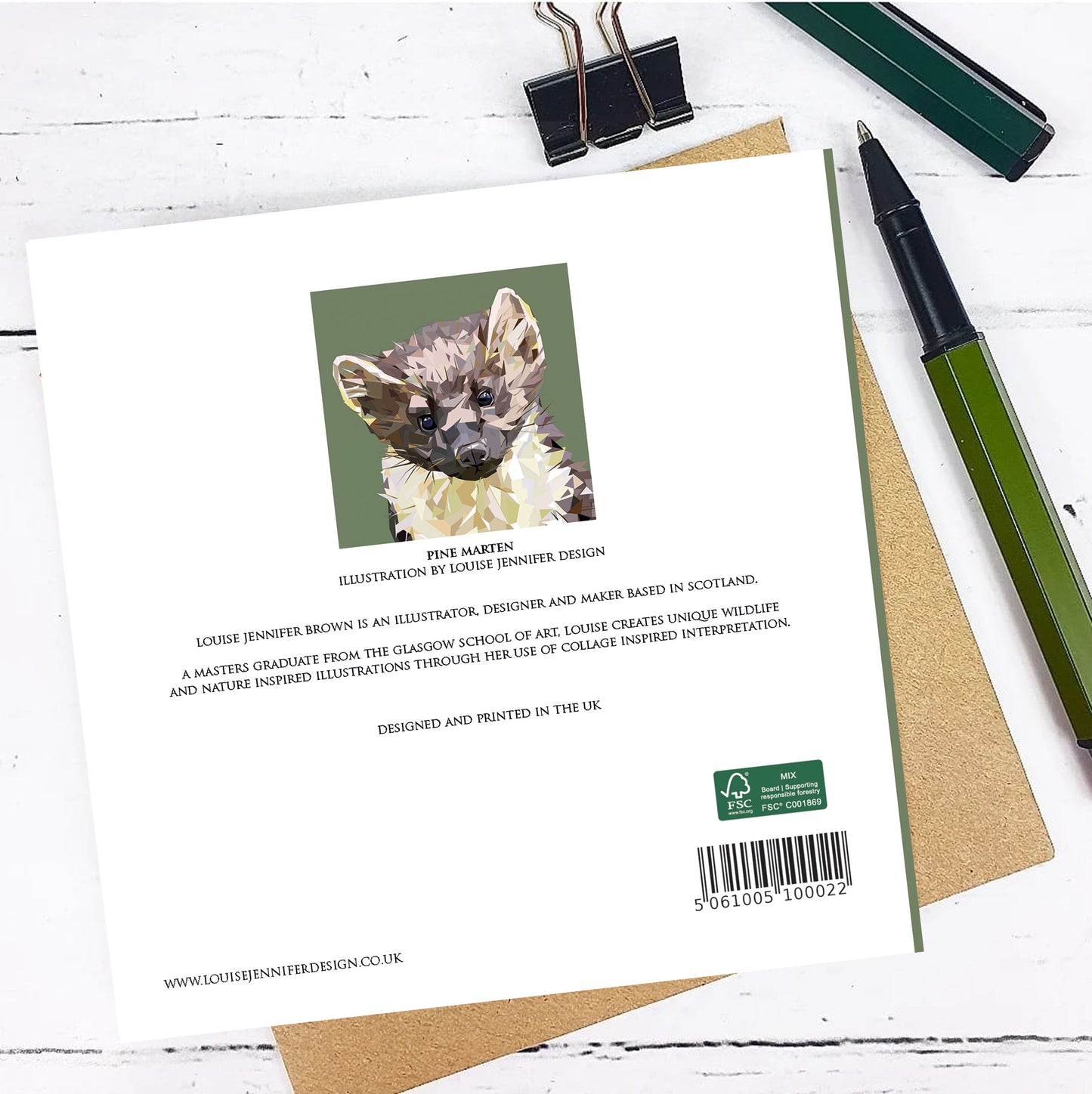 PINE MARTEN greeting card