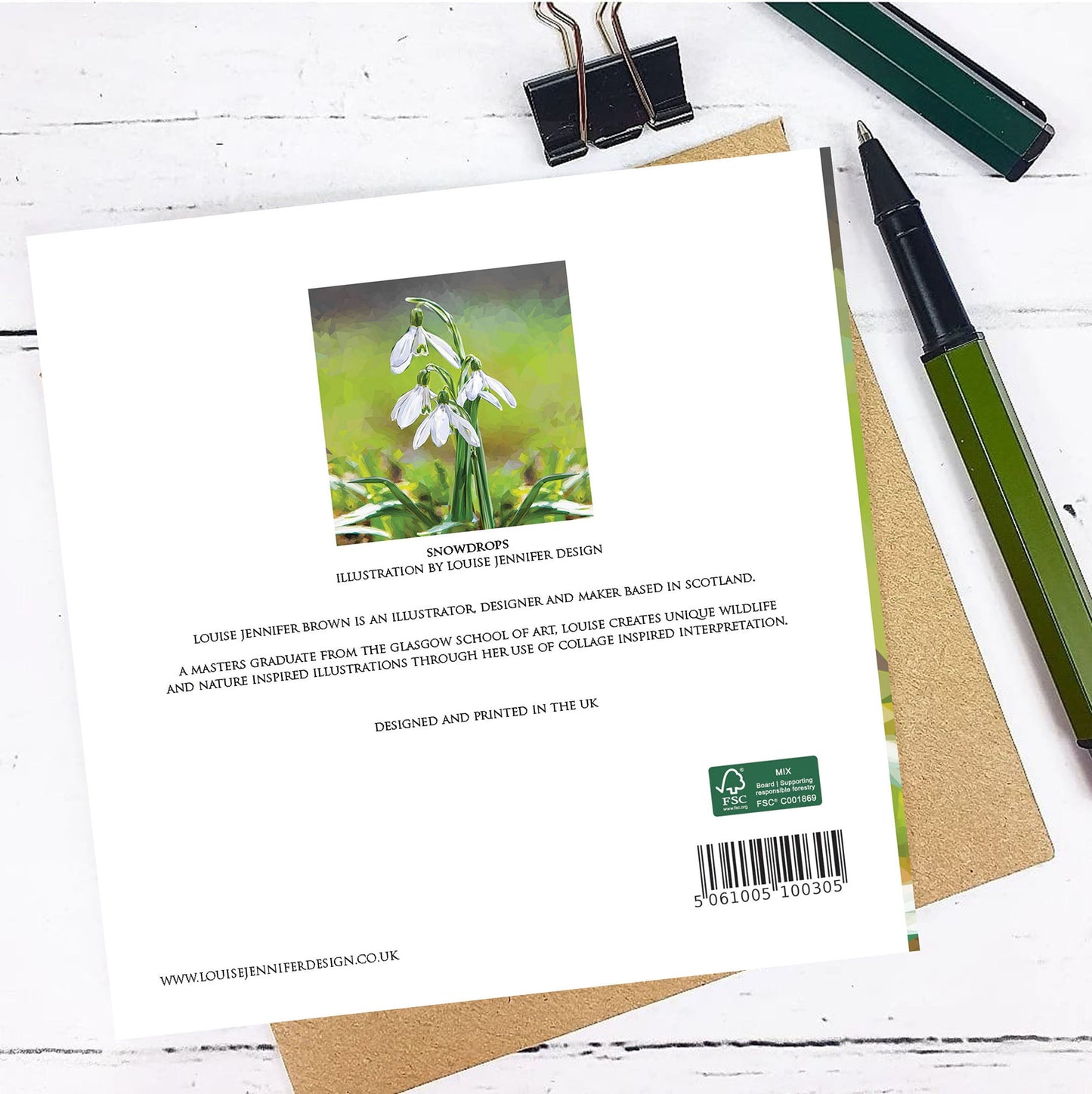 SNOWDROPS seed greeting card
