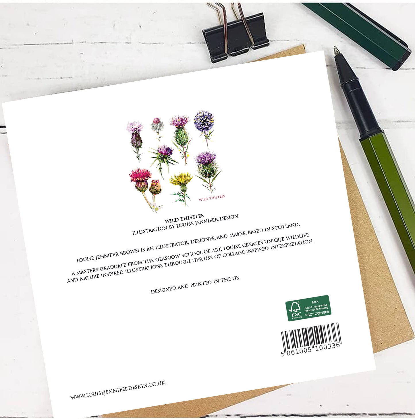 WILD THISTLES greeting card