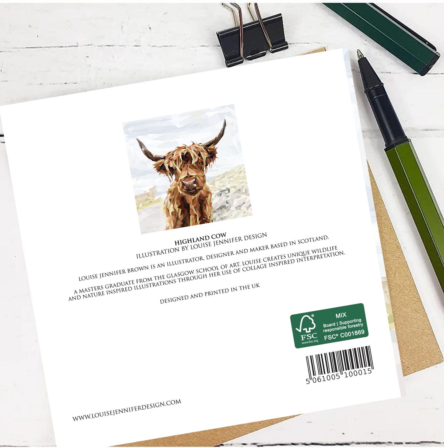 HIGHLAND COW greeting card