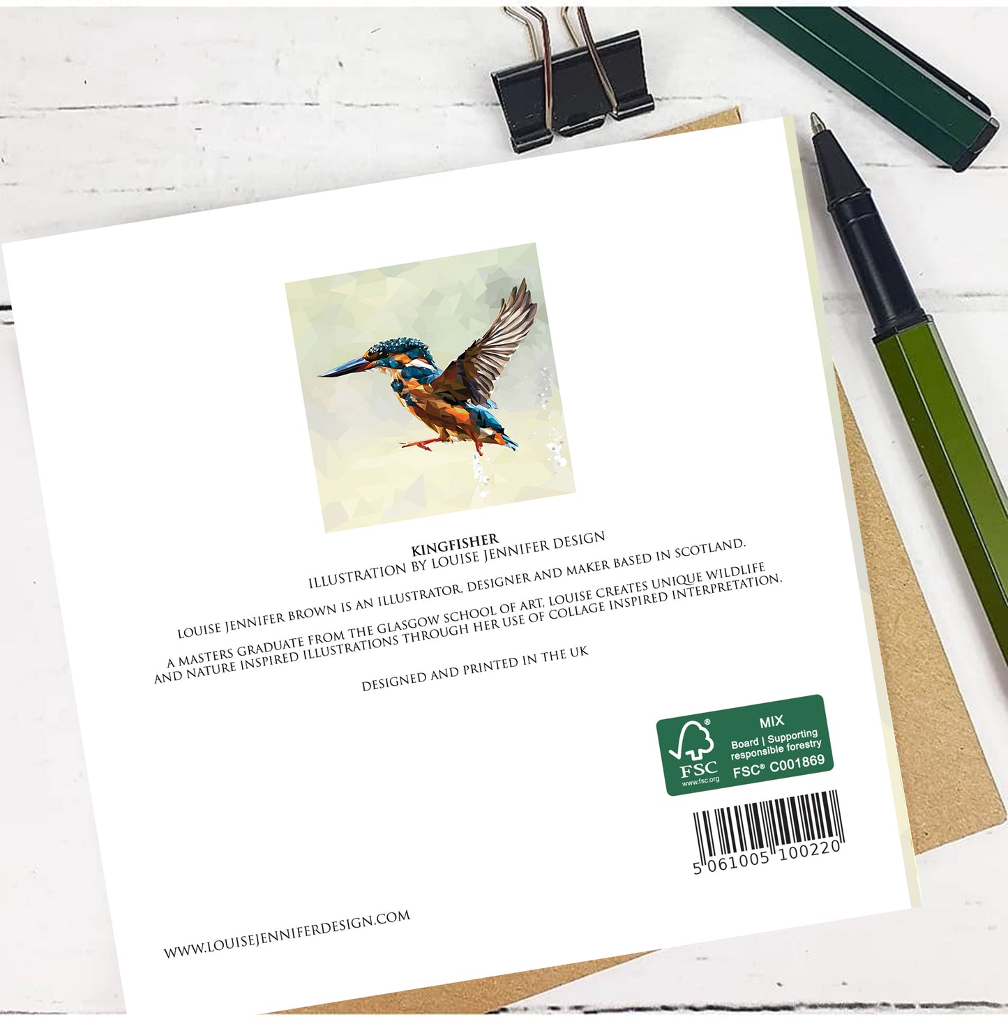 KINGFISHER greeting card