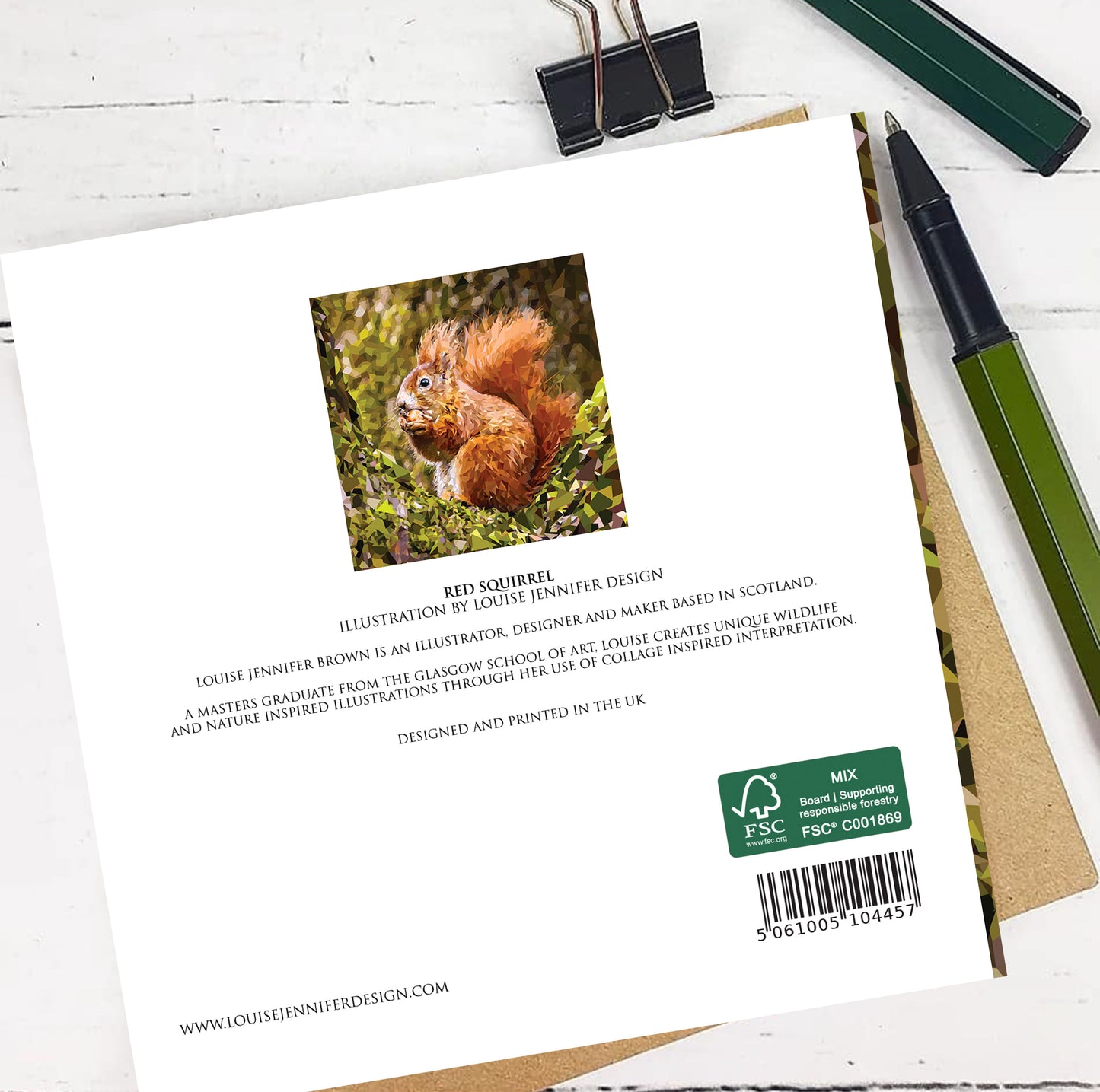 RED SQUIRREL greeting card *NEW