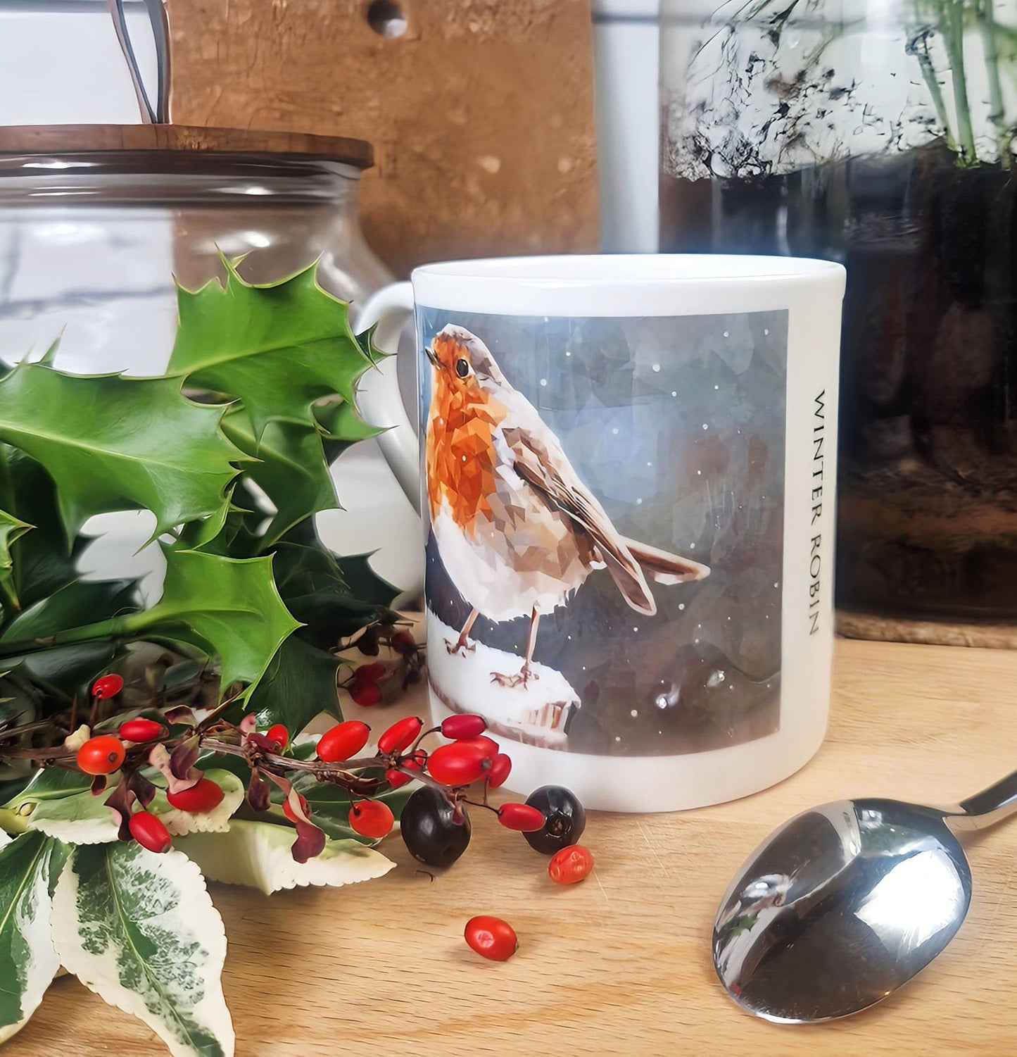 WINTER ROBIN illustrated mug *NEW