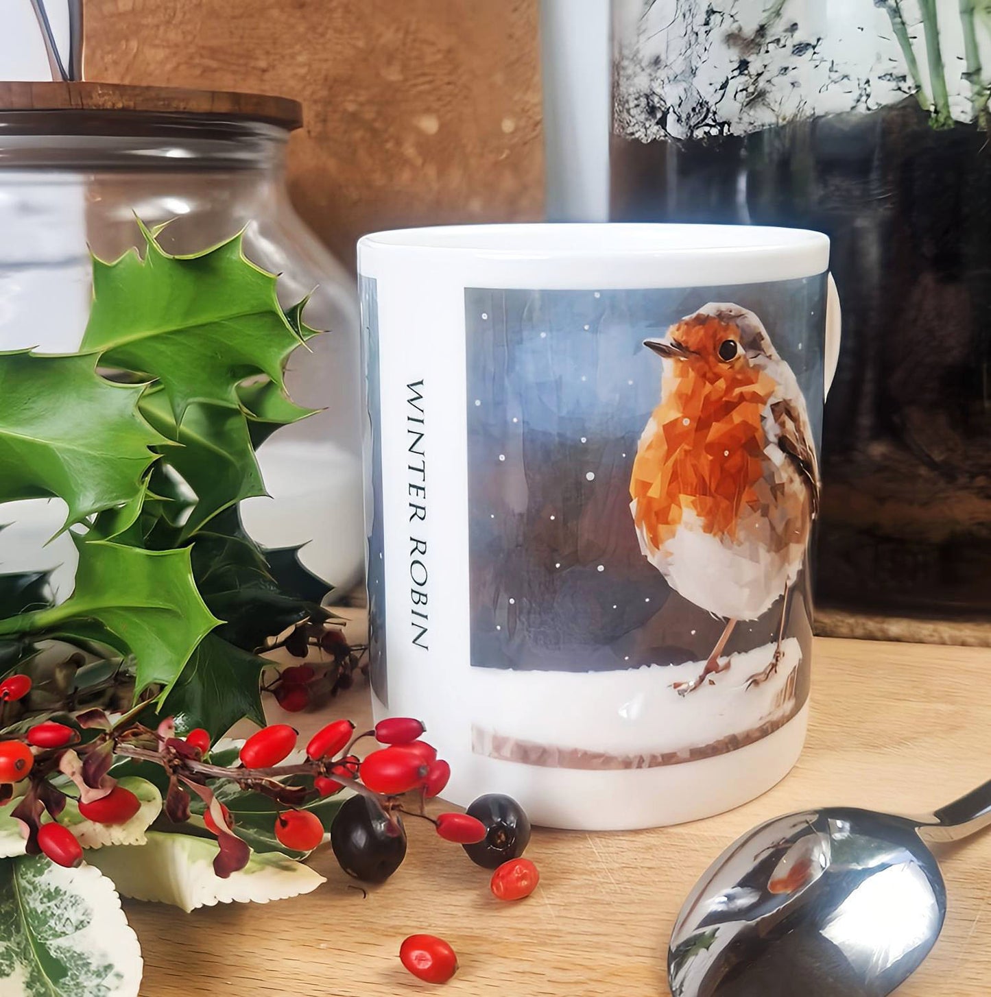 WINTER ROBIN illustrated mug *NEW