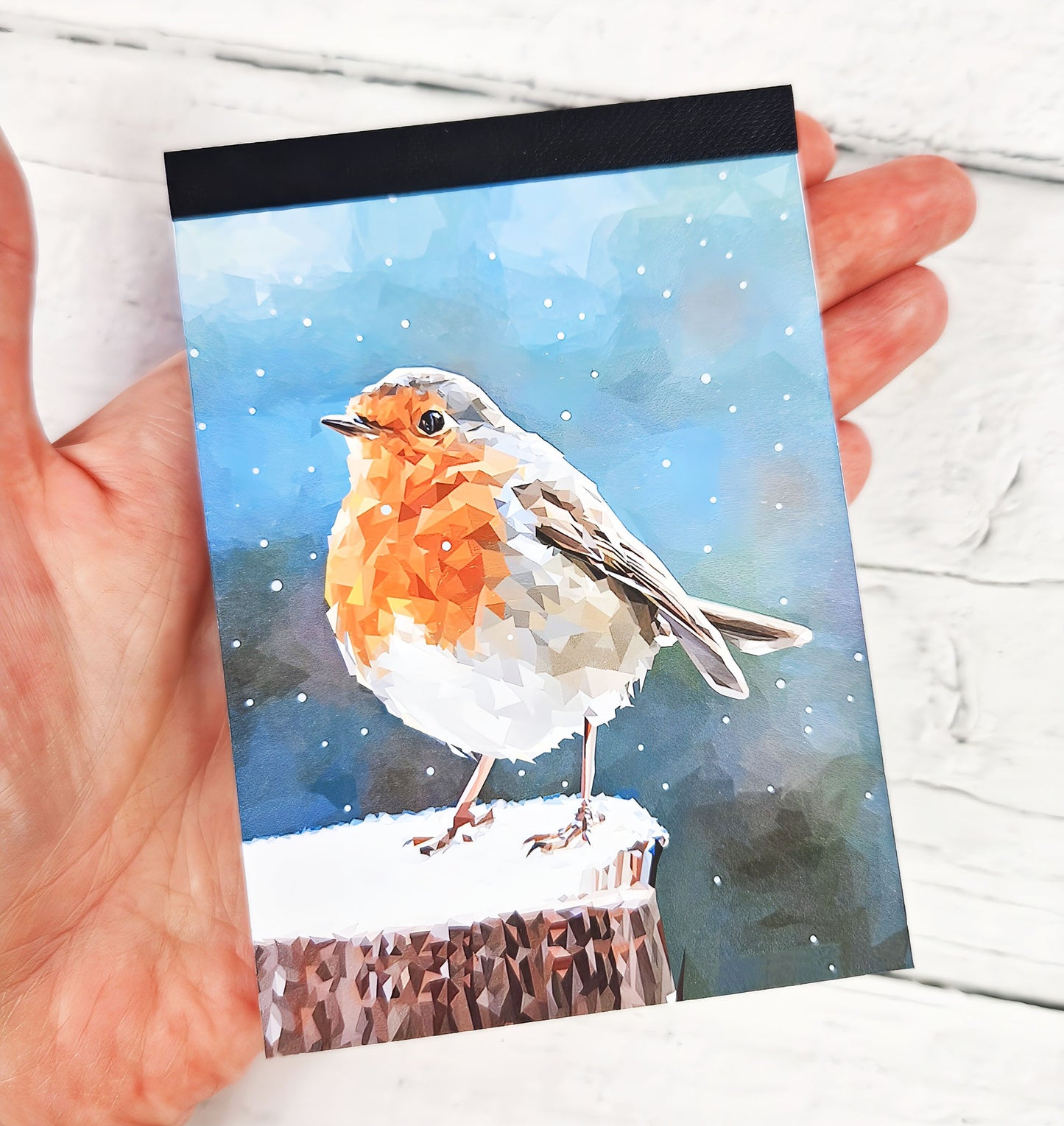 WINTER ROBIN illustrated mini notebook *NEW
