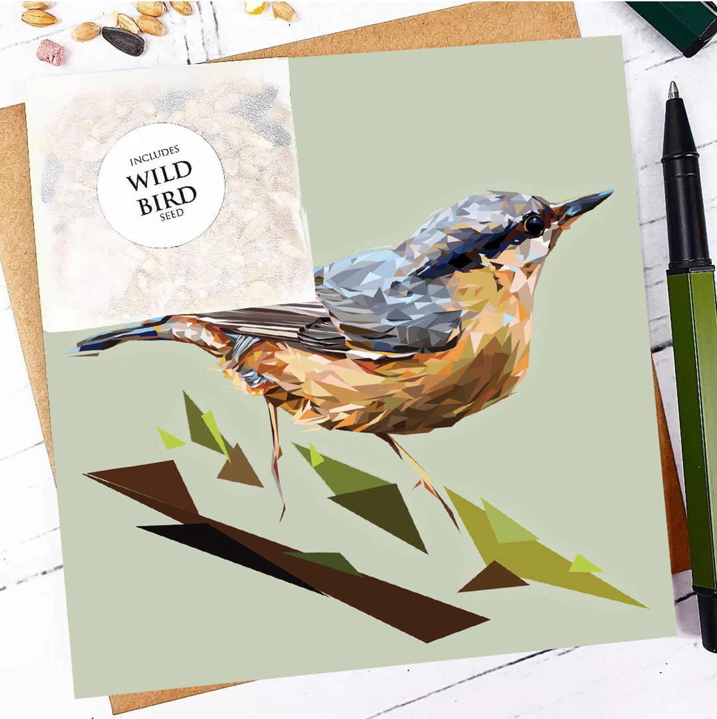 NUTHATCH seed greeting card