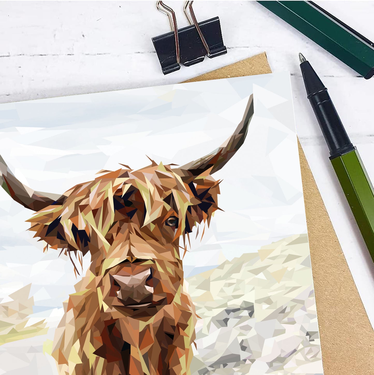 HIGHLAND COW greeting card