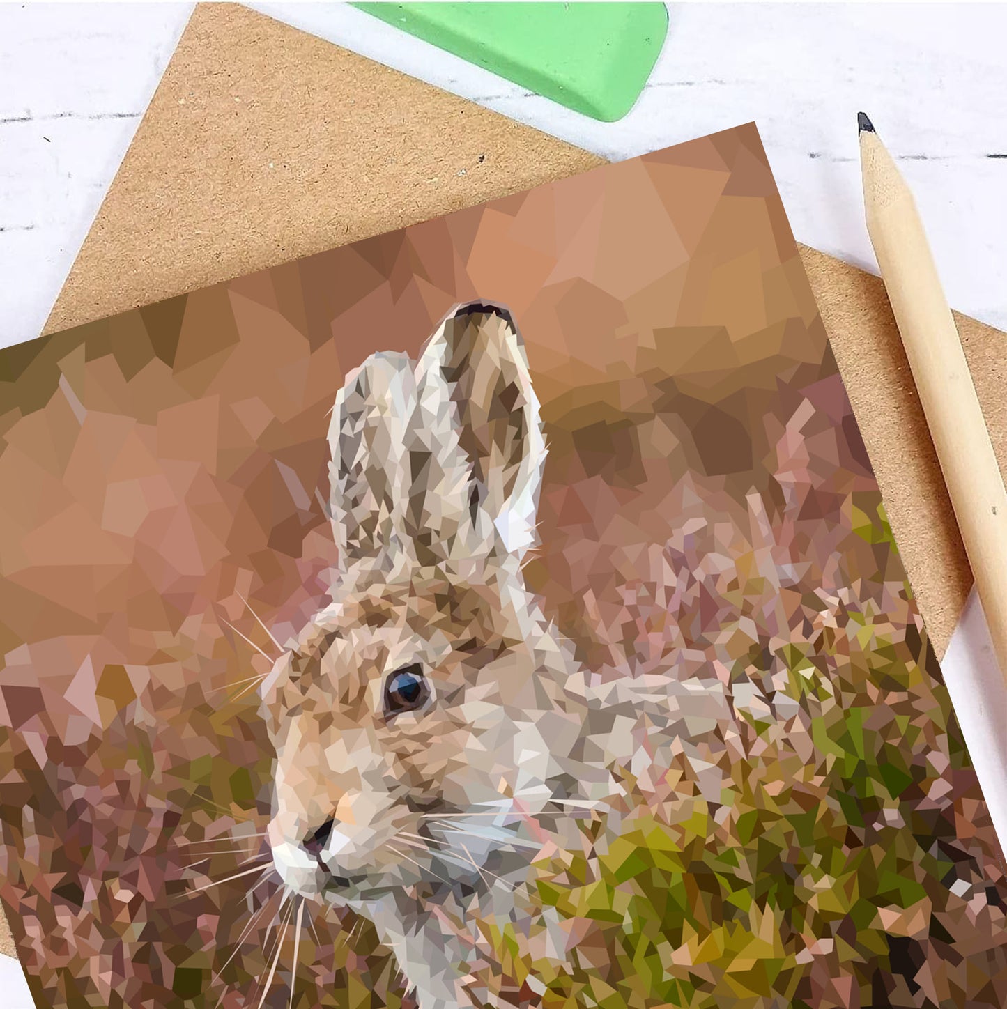 MOUNTAIN HARE greeting card *NEW