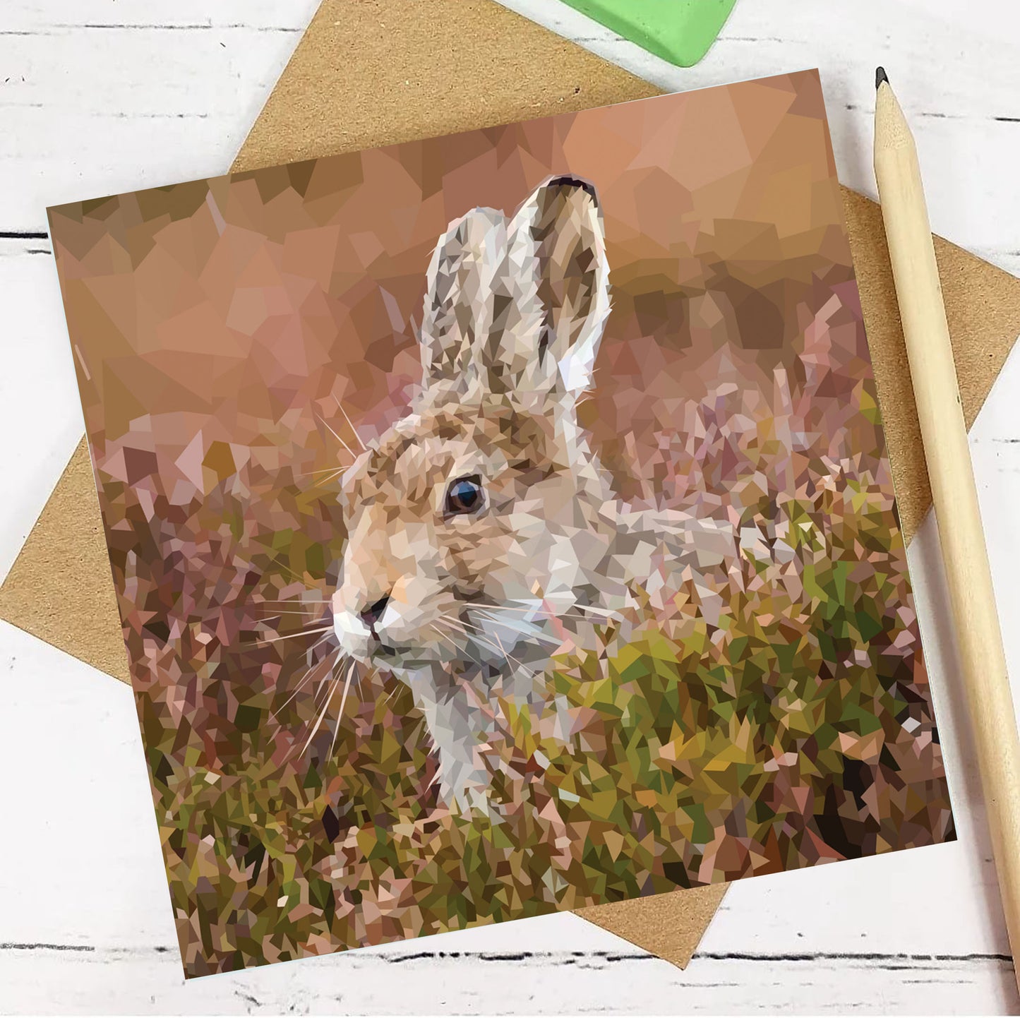 MOUNTAIN HARE greeting card *NEW