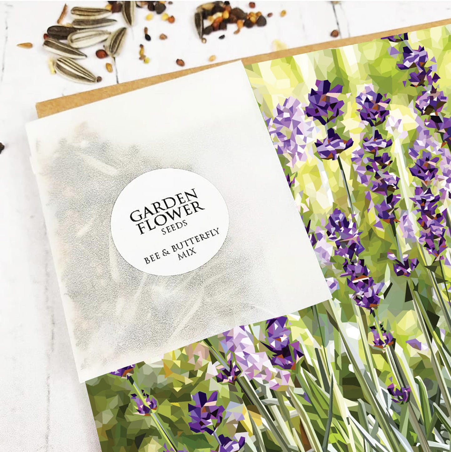 LAVENDER seed greeting card