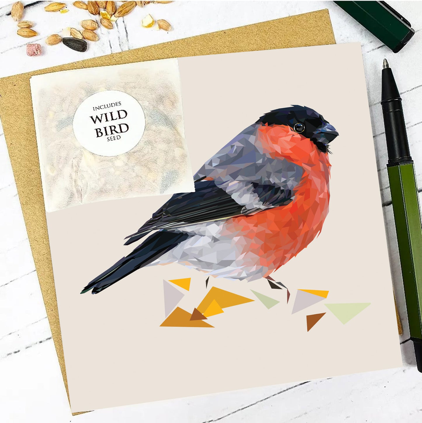 BULLFINCH seed greeting card