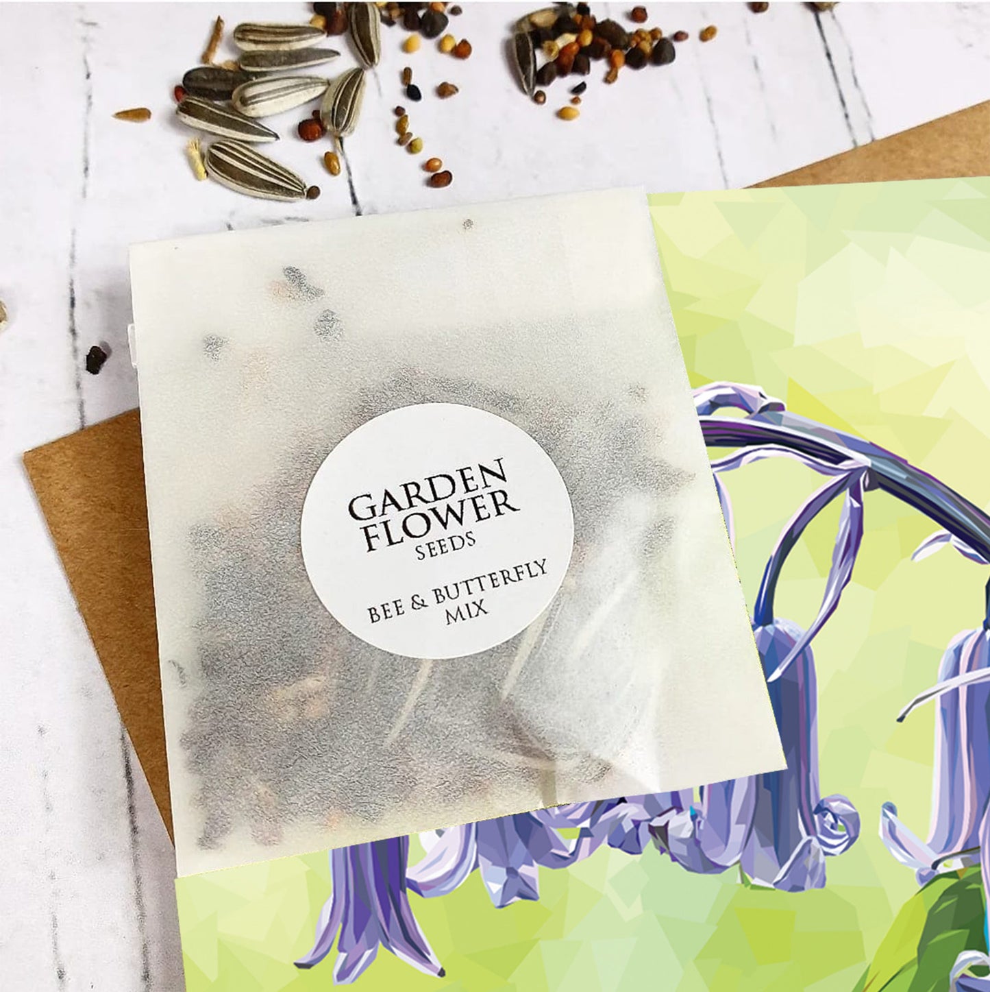 BLUEBELLS seed greeting card