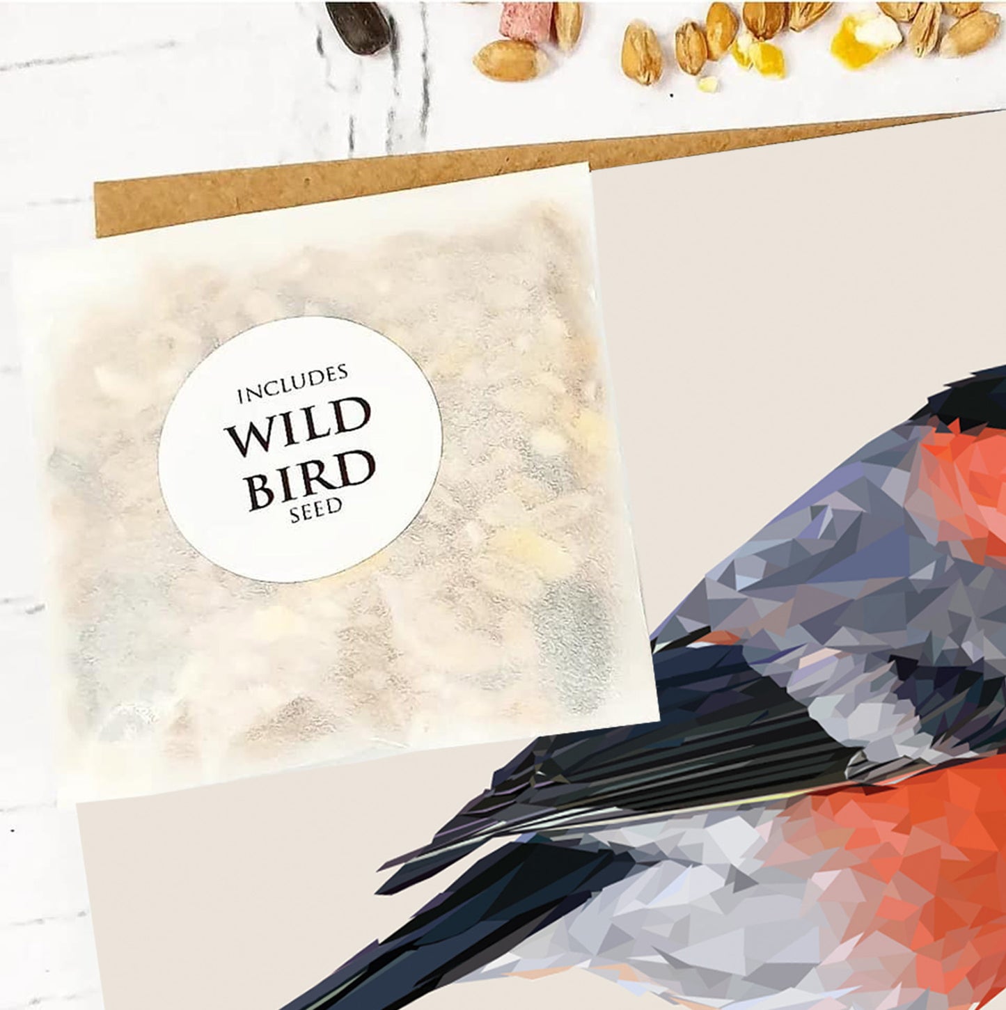 BULLFINCH seed greeting card