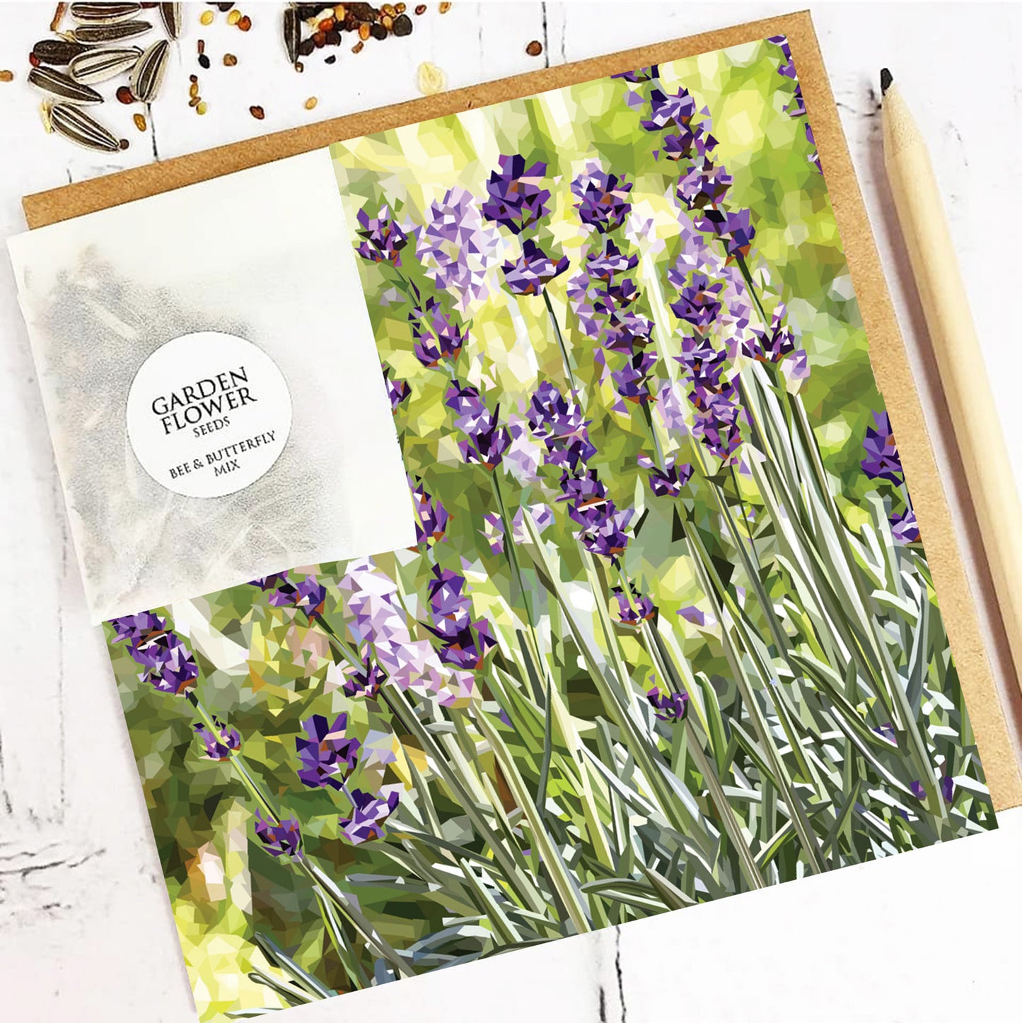 LAVENDER seed greeting card