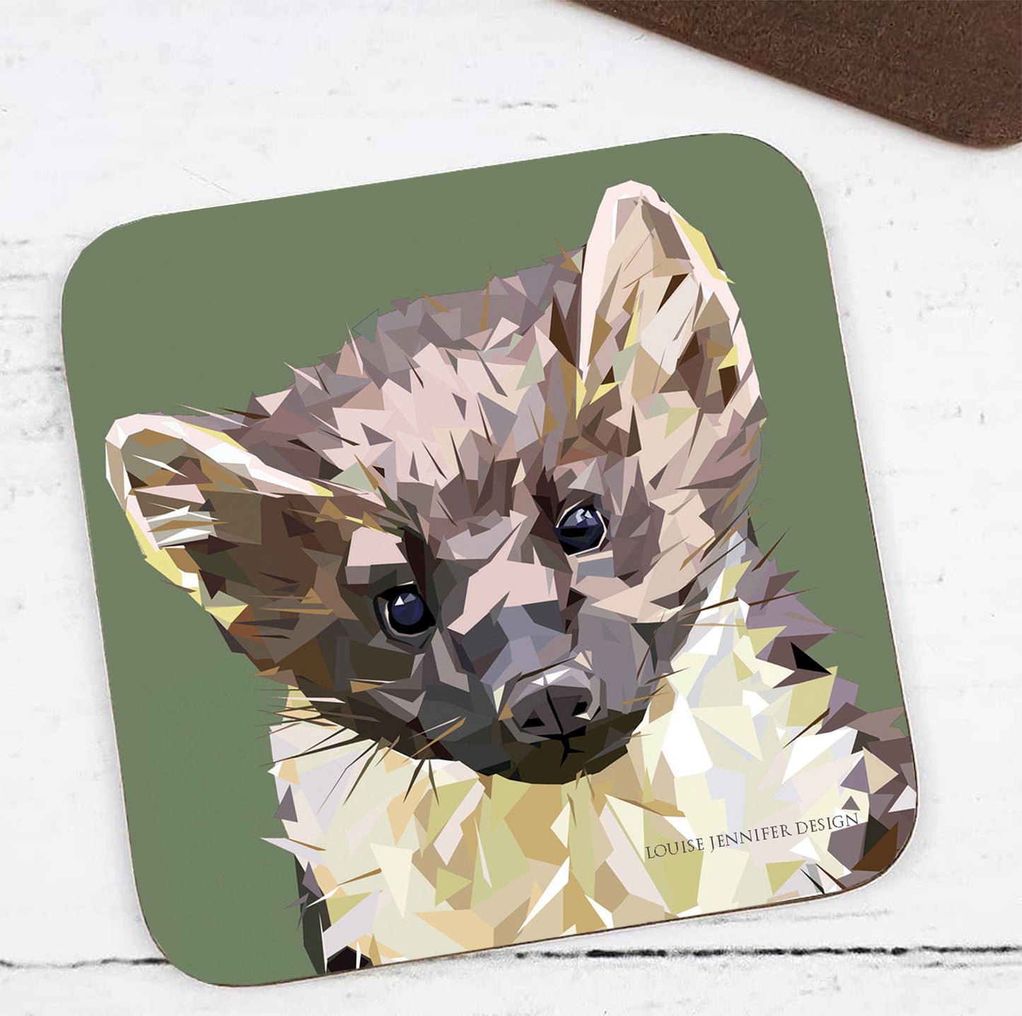 PINE MARTEN hardwood coaster