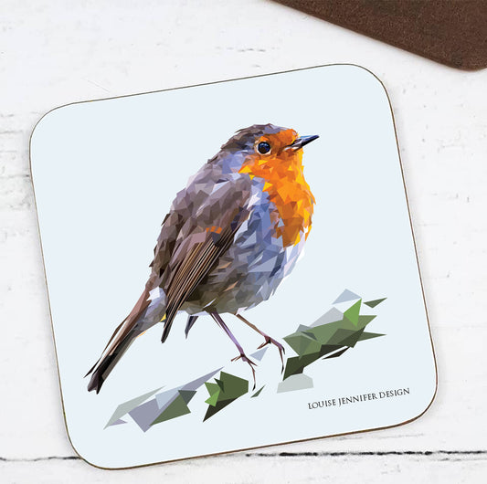 ROBIN REDBREAST hardwood coaster