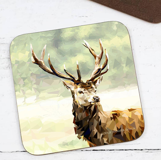 RED STAG hardwood coaster